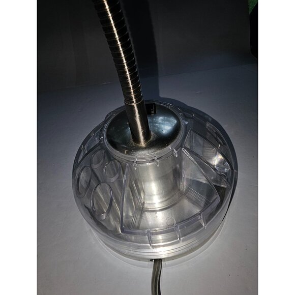 Adjustable Gooseneck Desk Lamp With 110 Outlet with Organizer Transparent Base - Picture 5 of 11